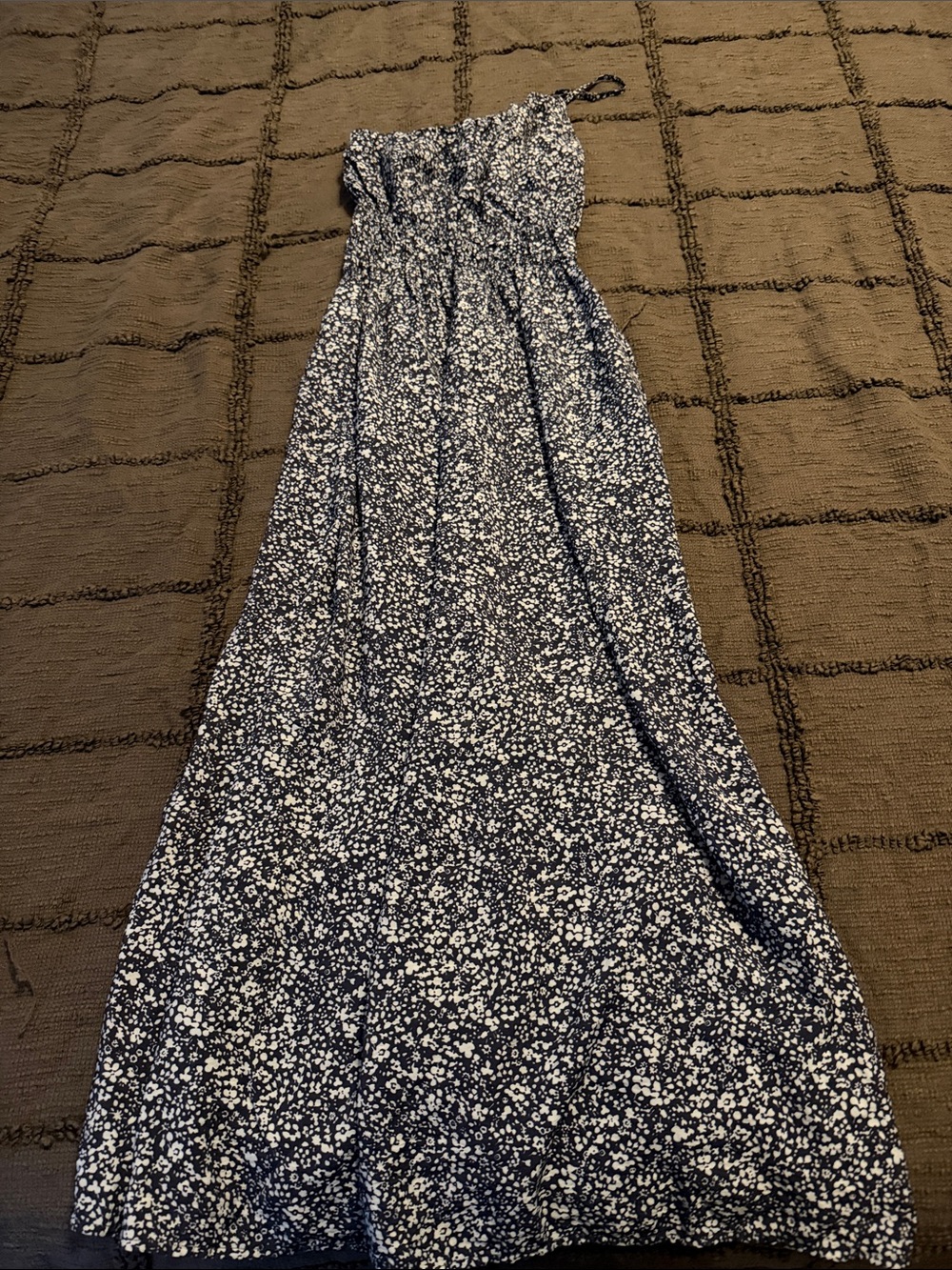 Abercrombie & Fitch Navy and White Floral Maxi Dress
